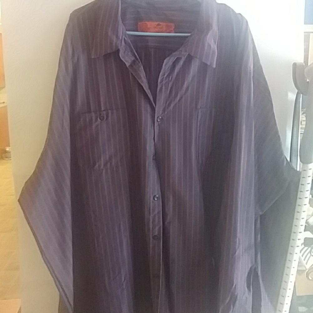 Men long sleeve 6XL stripe shirt